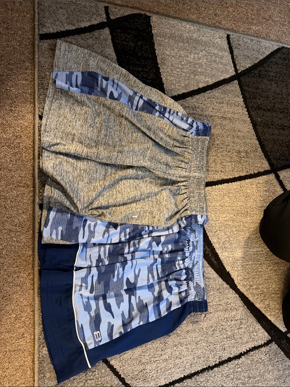 Men's Blue Camo Athletic Shorts
